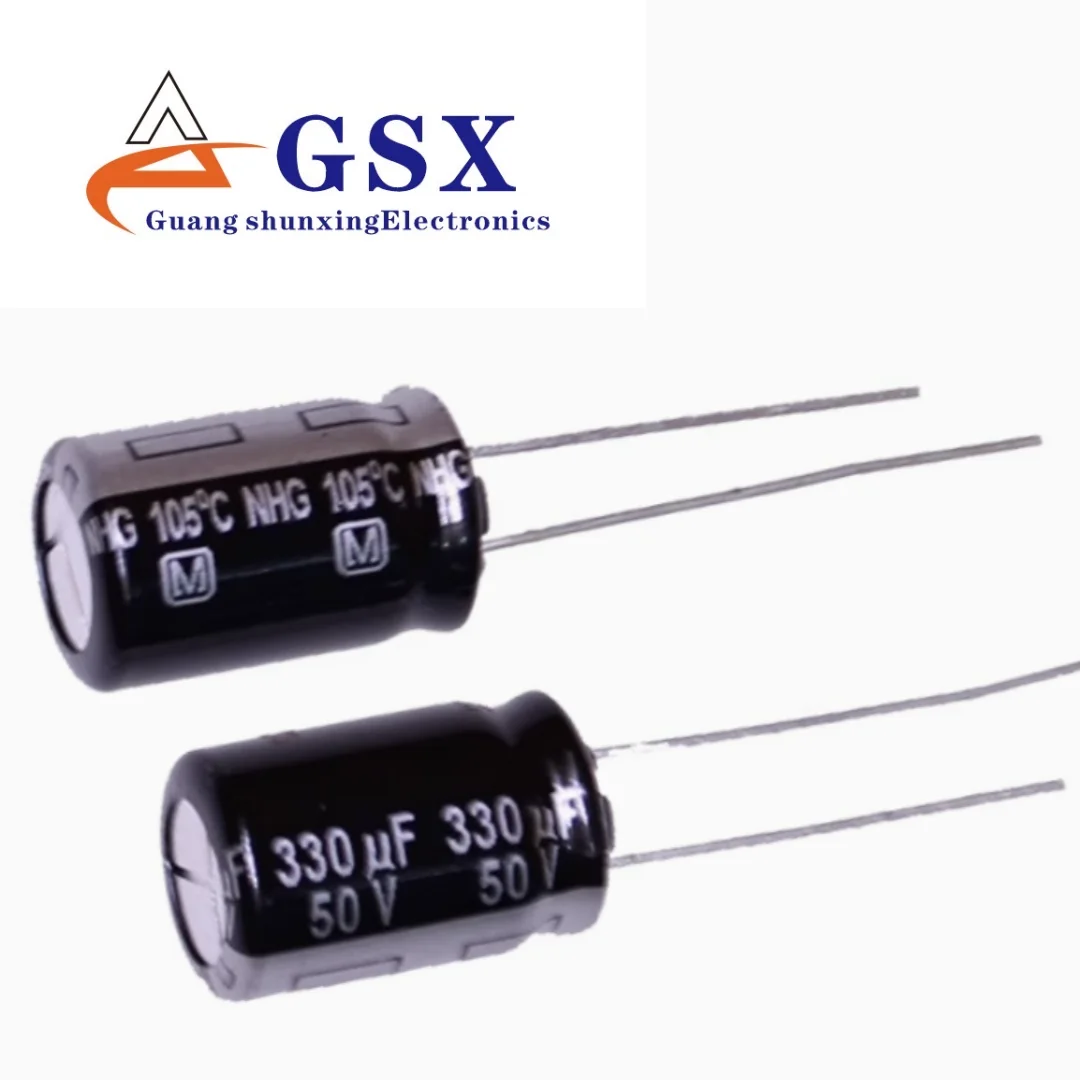 

Brand new original imported aluminum electrolytic capacitor 50v330uf 10 * 16 Panasonic NHG heated audio capacitor