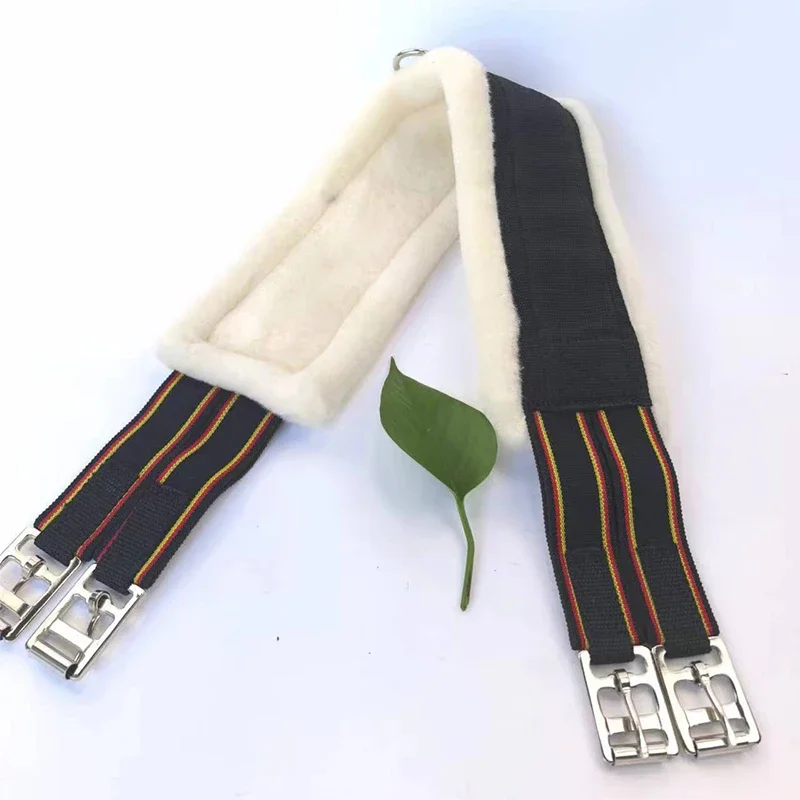Belly anti-wear horse belly belt belly buckle comfortable and breathable double head elastic equestrian accessories lamb wool