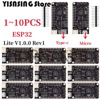 ESP32 Lite V1.0.0 Wifi Bluetooth Development Board Antenna ESP32 ESP-32 REV1 CH340G MicroPython 4MB Micro/TYPE-C USB For Arduino