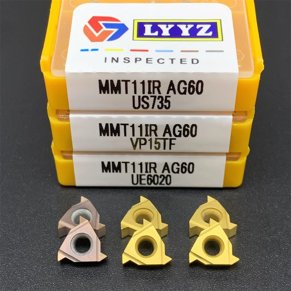 Твердосплавные пластины MMT11IR AG60 VP15TF UE6020 US735, Резьбонарезной инструмент MMT11ER AG60 VP15TF UE6020 US735 MMT11ER AG55