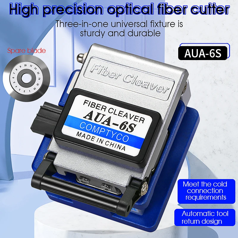 

AUA-6S Fiber Cleaver FTTH Cold Splicing Tool Automatic Return Knife Fiber Optic Cable Fiber Optic Cleaver Factory Direct Sales