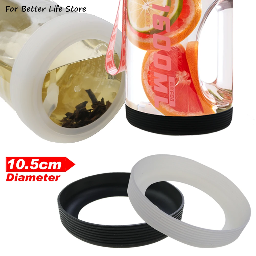 

1Pc Diameter 10.5 CM Silicone Round Cup Base Non Skid Water Bottle Mug Sleeve Thermos Case Anti Slip Wear Resistant Odorless