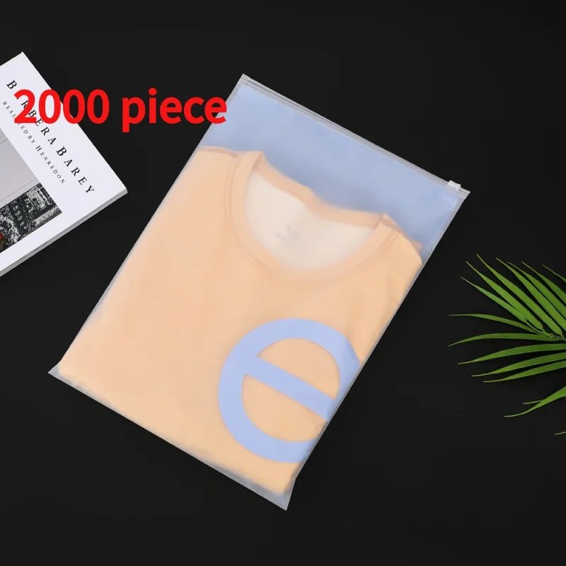 

20 00piece.Custom.custom matte frosted zip lock bag waterproof plastic biodegradable zipper bag slider ziplock bags clothes