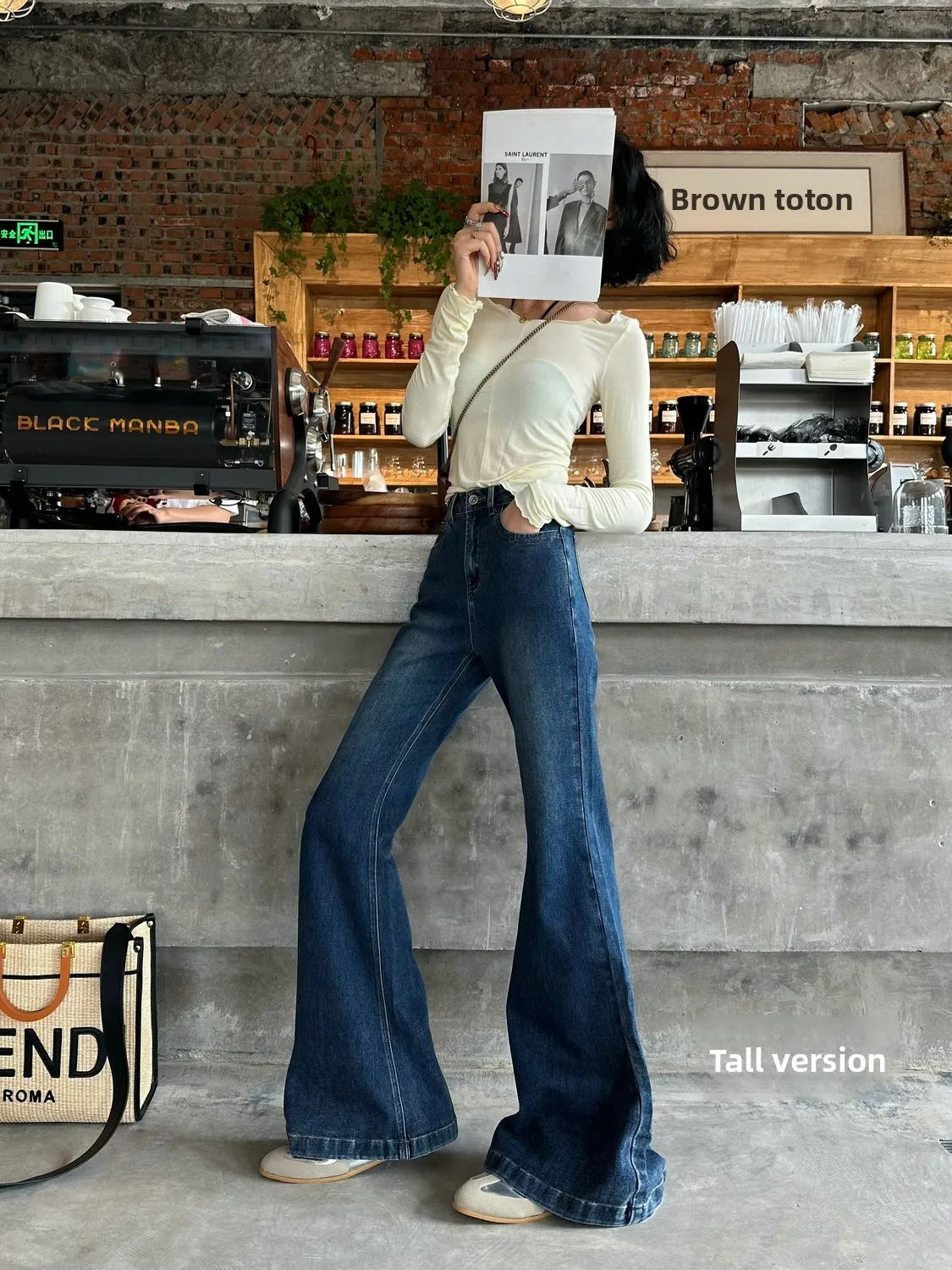 

Широкие джинсы прямого кроя удлиненной длины с высокой талией, свободный крой, женские джинсовые брюки длиной до пола, удобные хлопковые эластичные брюки