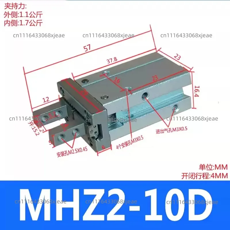 Type Double Acting Air Pneumatic Parallel Gripper MHZ2-10D MHZ2-16D 6D 20D 25D C Aluminium Clamps Finger Cylinder