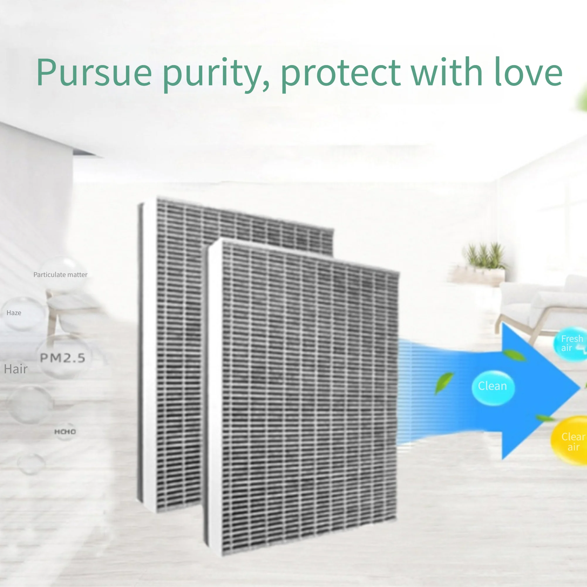 HEPA and Activated Carbon Replacement Filter for Air Purifiers For FY6177 AC6606 AC6608 AC6710 AP776 Designed for Long Term Use