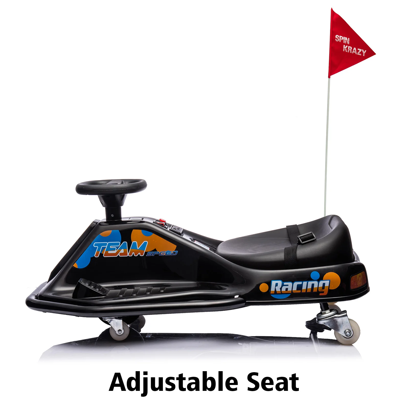 Go Kart électrique à dérive 24 V pour enfants – Jouet élégant pour monter en plein air avec interrupteur haute/basse vitesse 360 °   Amusant rotatif, âgés de 3 à 8 ans