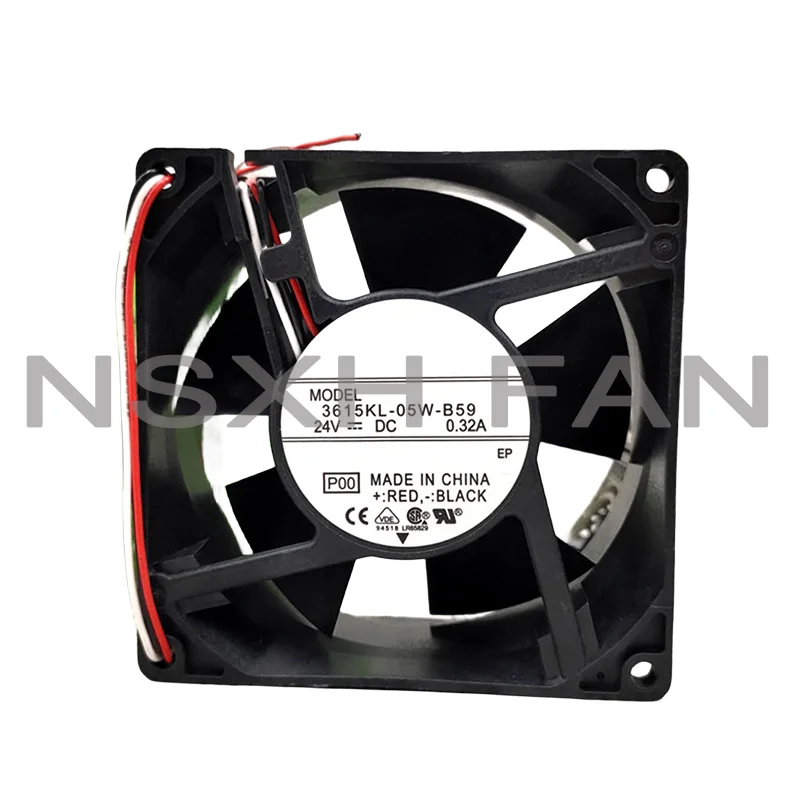 Ventilador do inversor 9038 3615kl-05w-b59 24v 0.32a 3 linha 9cm 90mm