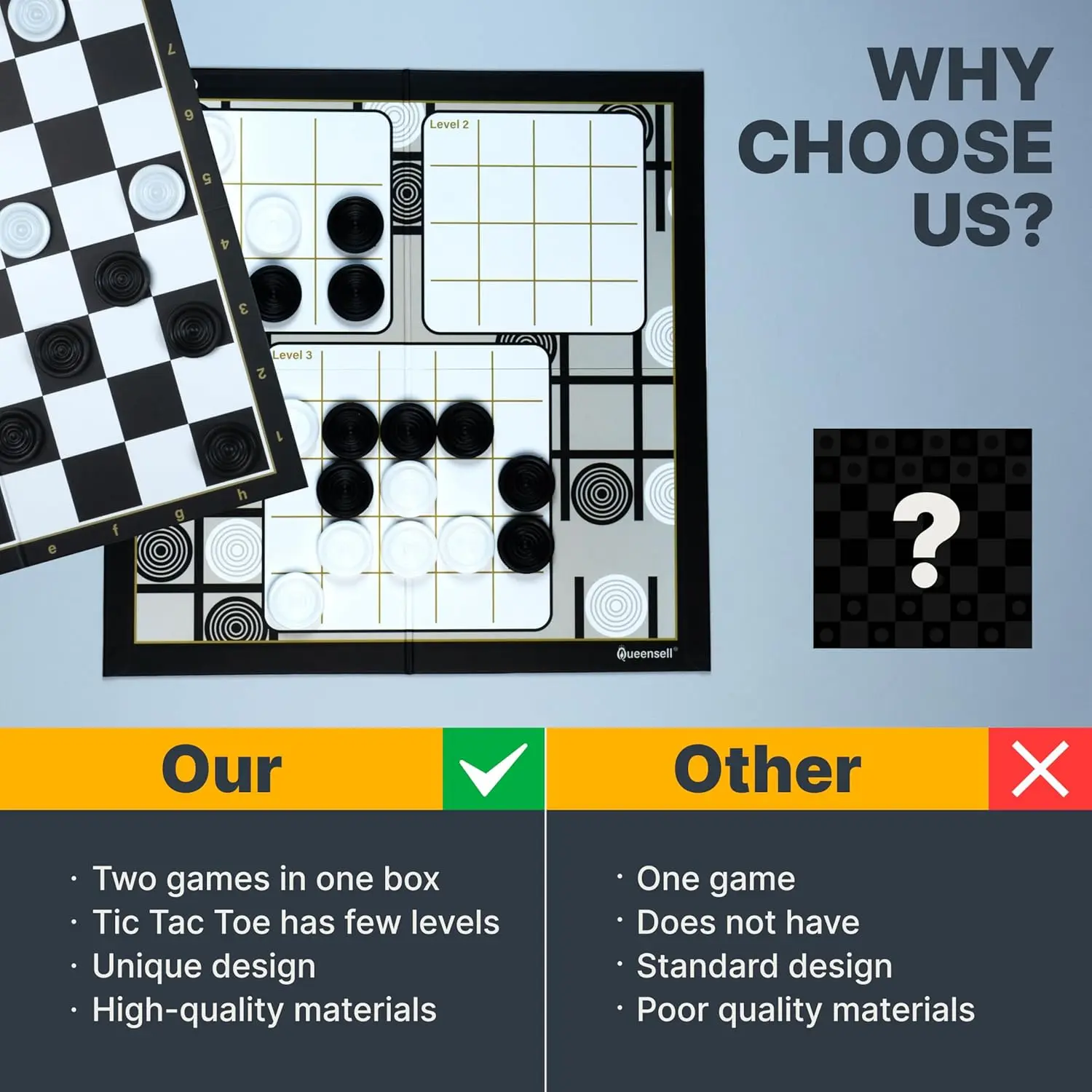 لعبة الداما مع 30 قطعة لعبة الداما - لعبة اللوحة الكلاسيكية للأطفال والكبار #4