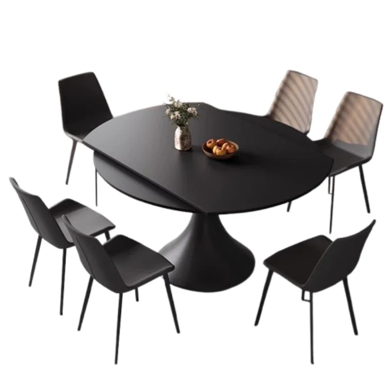 Round Design Dining Table Special Extendable Restaurant Modern Dining Table Center Newclassic Table A Manger Kitchen Furniture