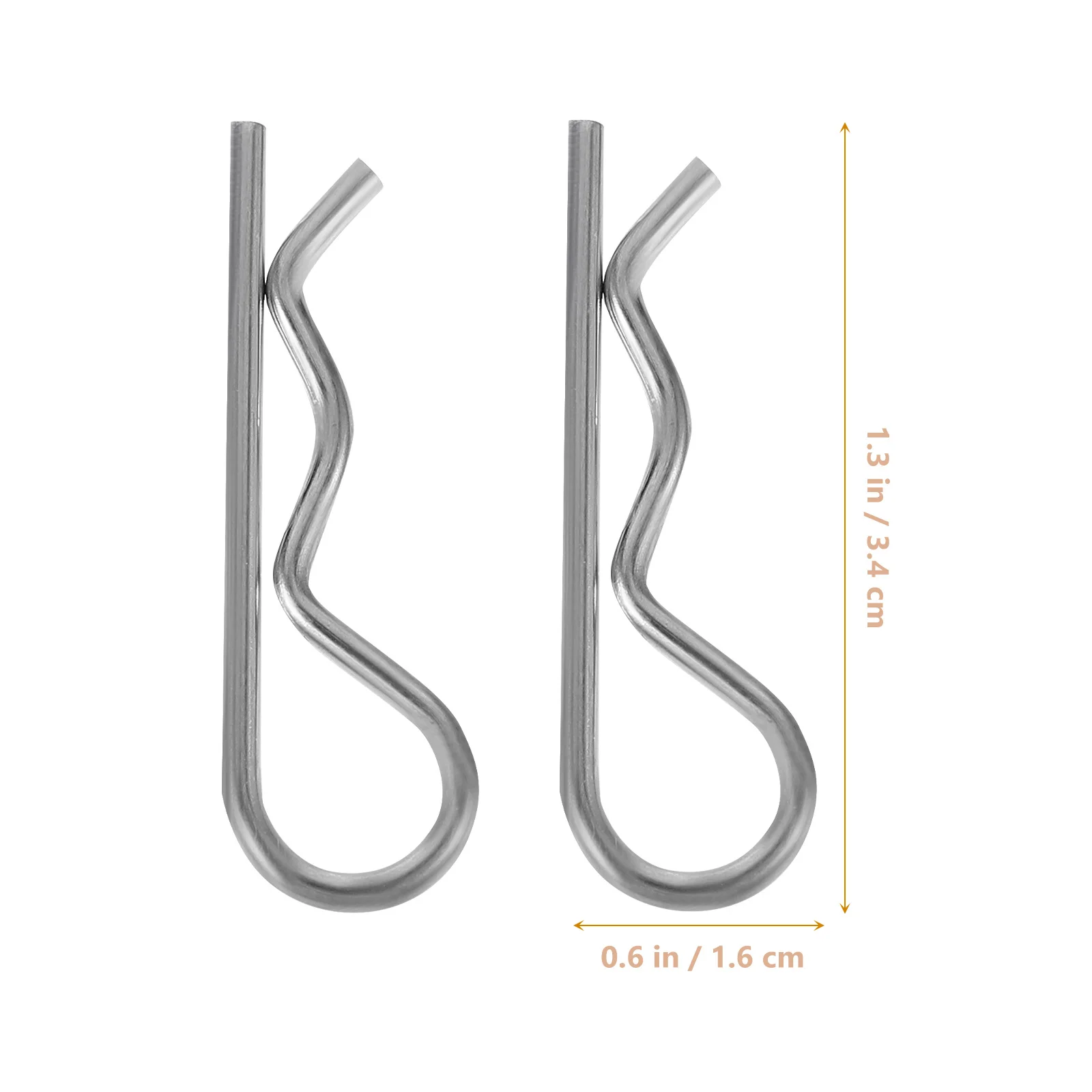 

20Pcs Elastic Cotter Pin Stainless Steel Heavy Duty Double Loop Spring Hairpin Retainer for Trailer Truck Mower Pin Clip