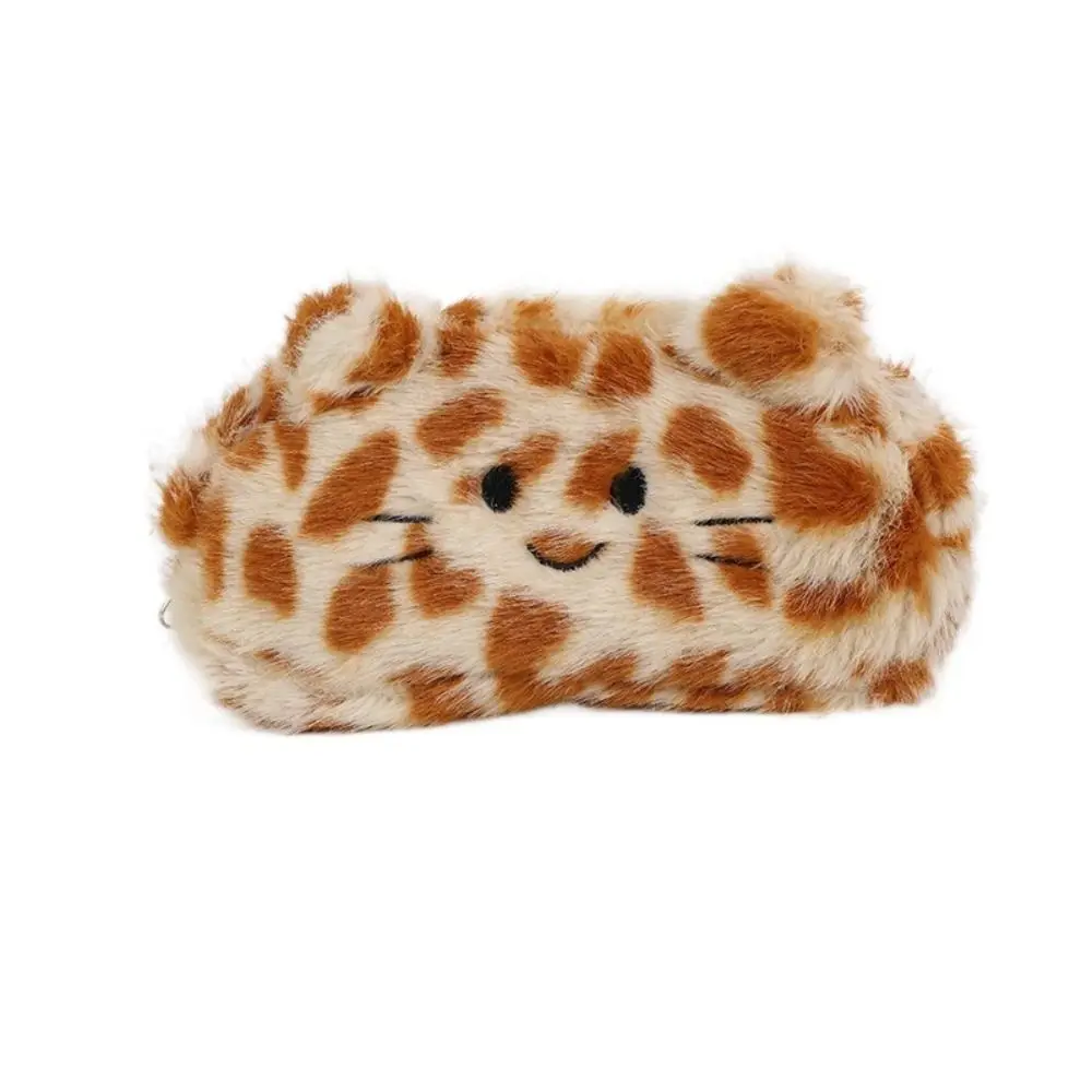 Soft Plush Pen Bag Color Animal Stationery Storage Bag Back To School Gift Large Capacity Stationery Organizer Student