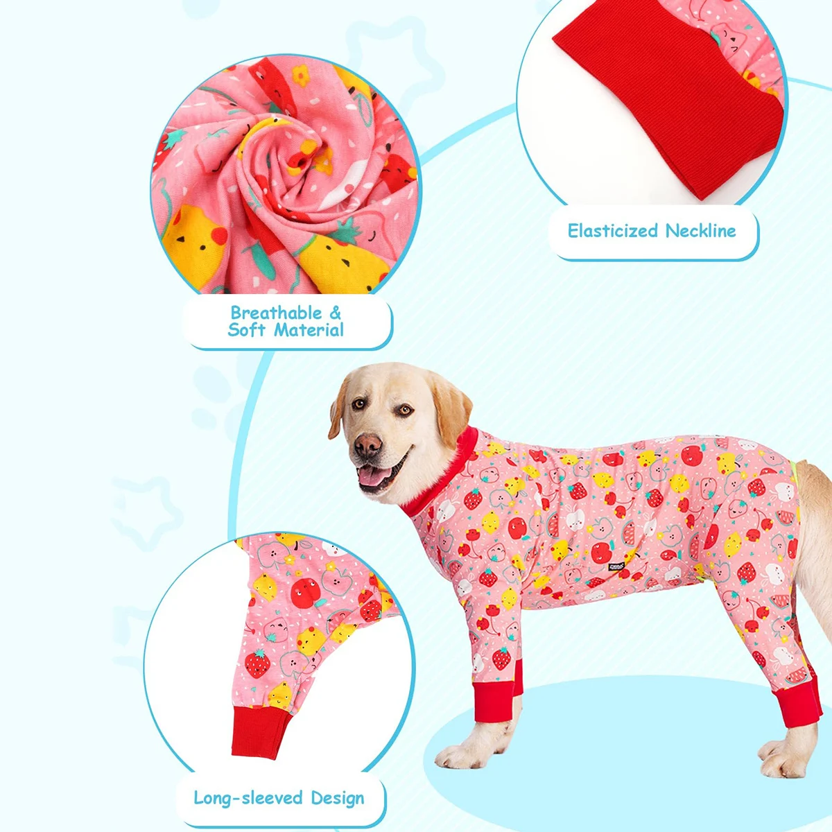 Big Dog Clothing Labrador Medium and Large Dog Spring and Summer Clothing Dog Sun Protection Clothing Anti-Fat Four-Legged image 4