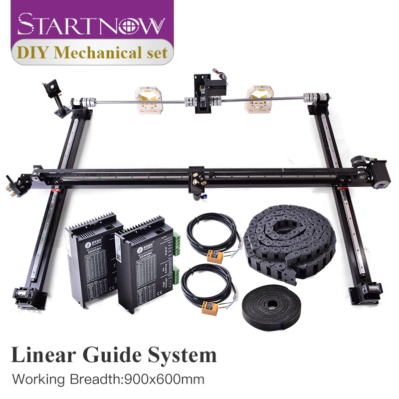 Startnow 600x400mm 1300x900mm CO2 laser mechanical assembly with XY axis stepper motor driver for precision and high efficiency