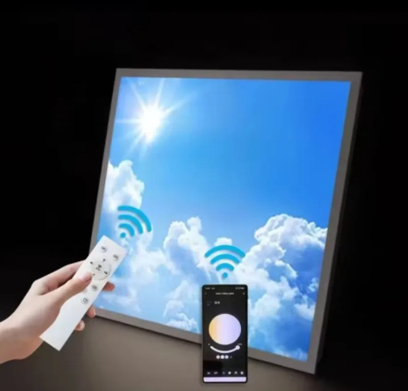 60x60cm LED Sky Ceiling Panel Light 40W Embedded Fake Sky Lamp Anti-glare Office School Lighting Fixture