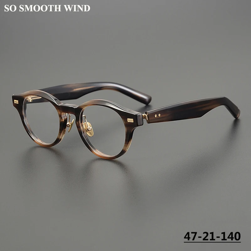 

Japanese Handmade Acetate Glasses Frame Men Women Retro Round Optical Spectacles Prescription Eyeglasses Myopia Fashion Eyewear