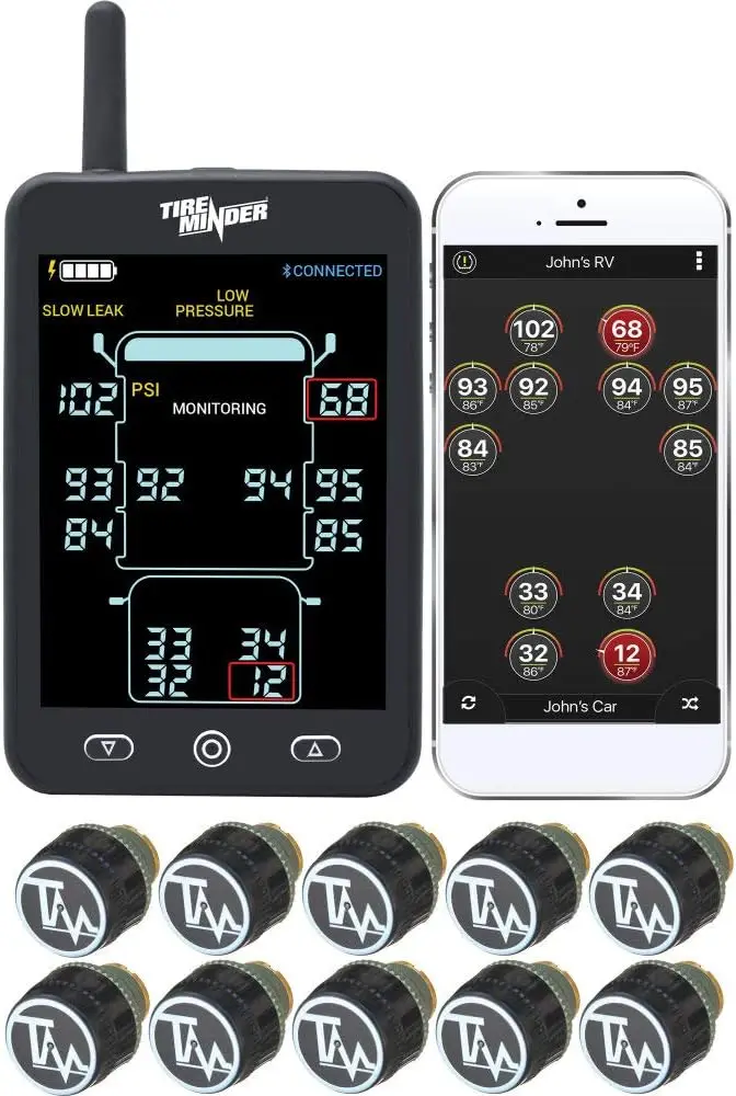 A1AS RV TPMS with 10 Transmitters