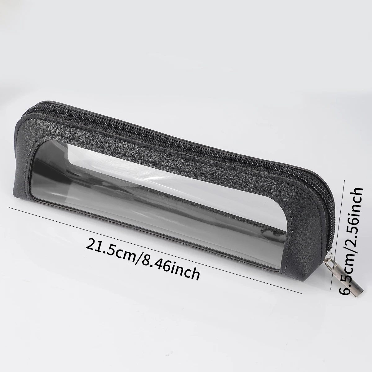 1PC Mini Clear PU Leather Makeup Bag Portable Zipper Waterproof Travel Makeup Brush Storage Pouch