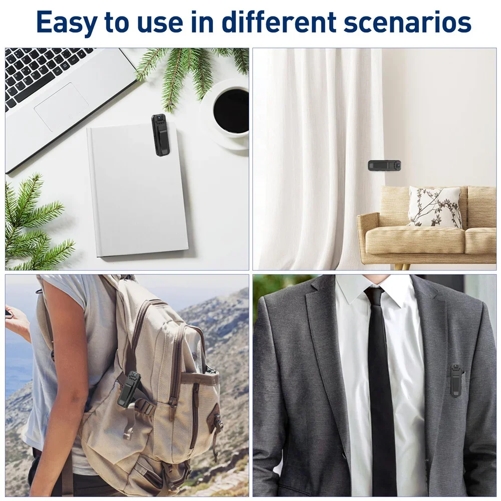 كاميرا L7/L7W 1080P HD صغيرة للجسم مع مسجل فيديو محمول لتسجيل الصوت والفيديو 180 ° عدسة قابلة للدوران مع بطاقة TF 8/16/32G