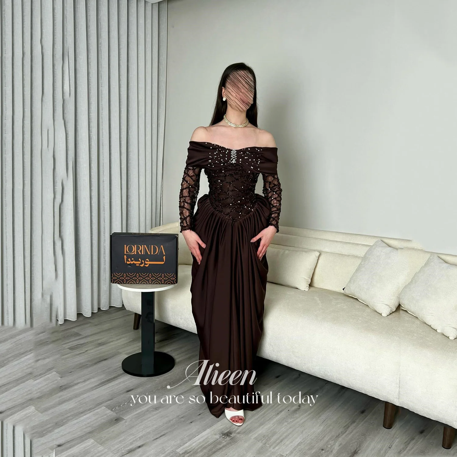 

Aileen Brown Luxurious Evening Dresses for Special Occasions Customized Women Evening Dress فساتين سهرة Vestidos De Festa Prom