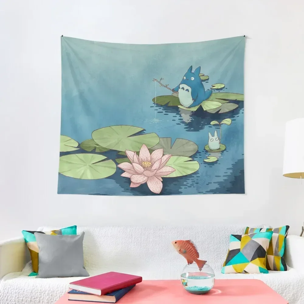 

Fishing in the pond Tapestry Decoration Room Room Decoration Aesthetic Christmas Decoration Tapestry