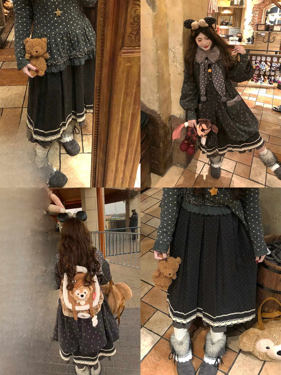 

Ретро-юбка в горошек с рюшами и пэчворком для женщин, винтажная миди-юбка со сборками, женская, весна-лето-осень