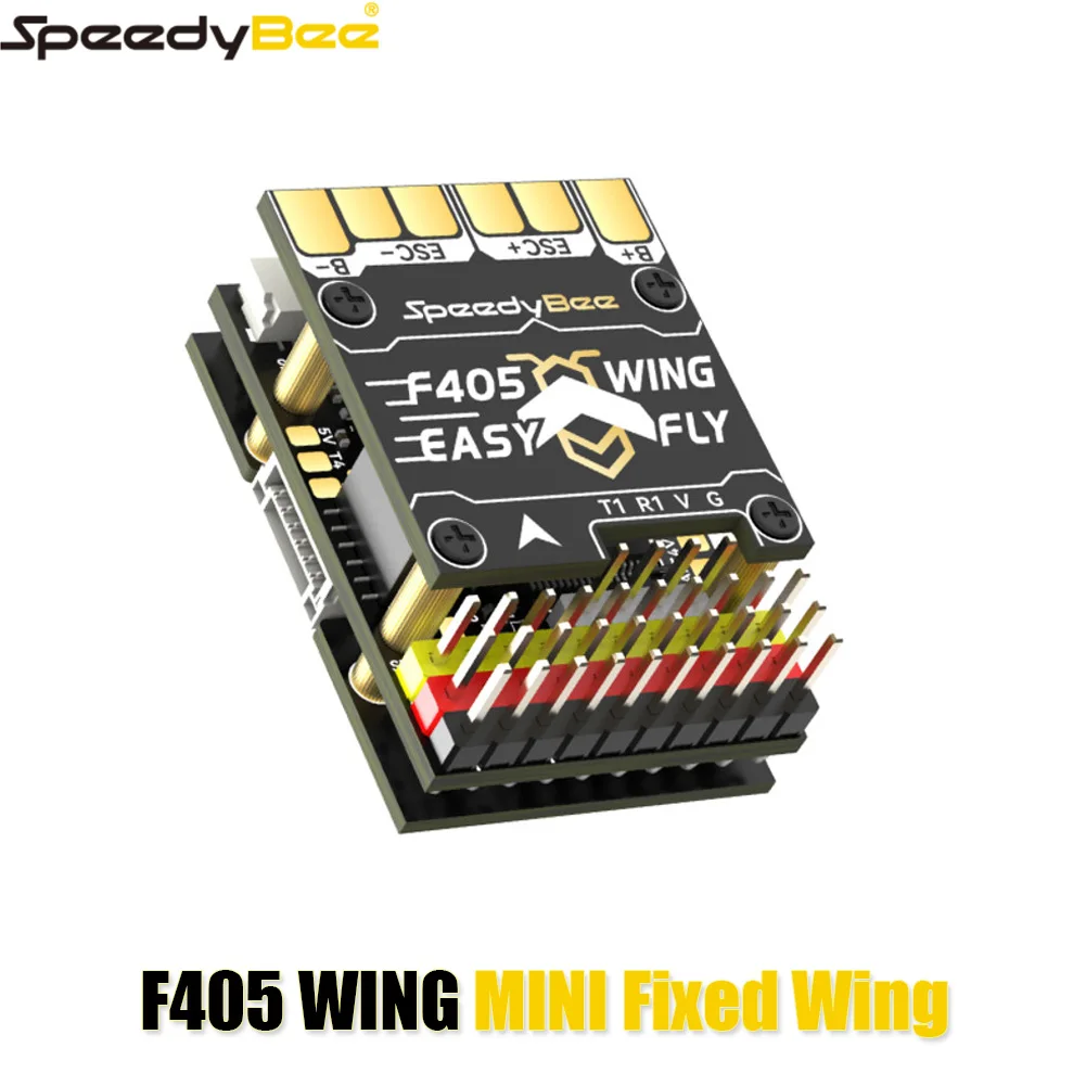 

Контроллер полета SpeedyBee F405 WING MINI с фиксированным крылом 2-6S LiPo для радиоуправляемого самолета