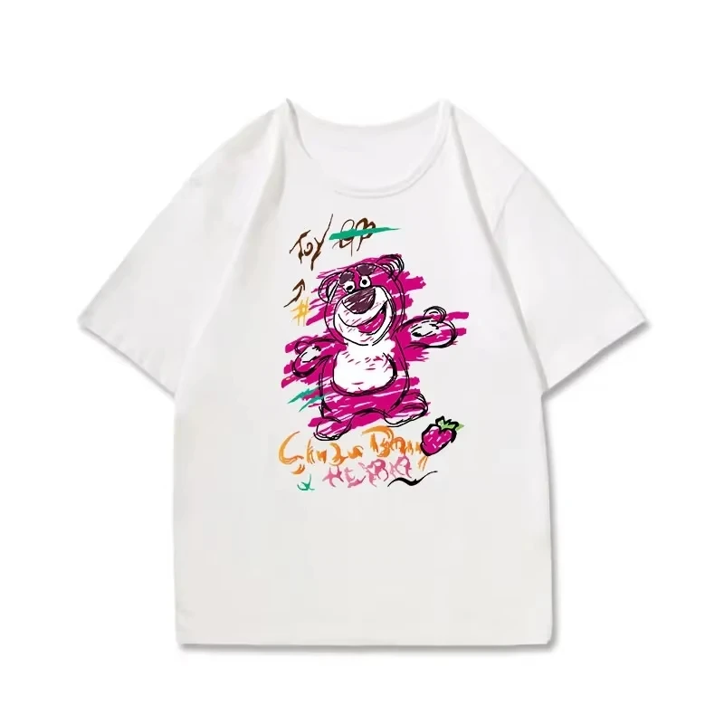 

Новинка лета 209, милая мужская и женская свободная дышащая удобная хлопковая футболка с принтом мультфильмов Диснея, 202, топ