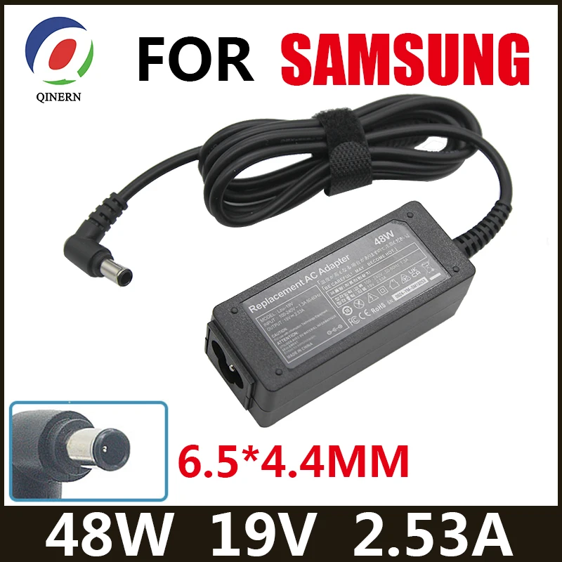 

48W 19V 2.53A 6.5x4.4 Laptop Adapter Charger For Samsung TV Monitor 32" UN32J5003 UN32J4000AF UN32J5205 UN22H5000 J4500 For LG