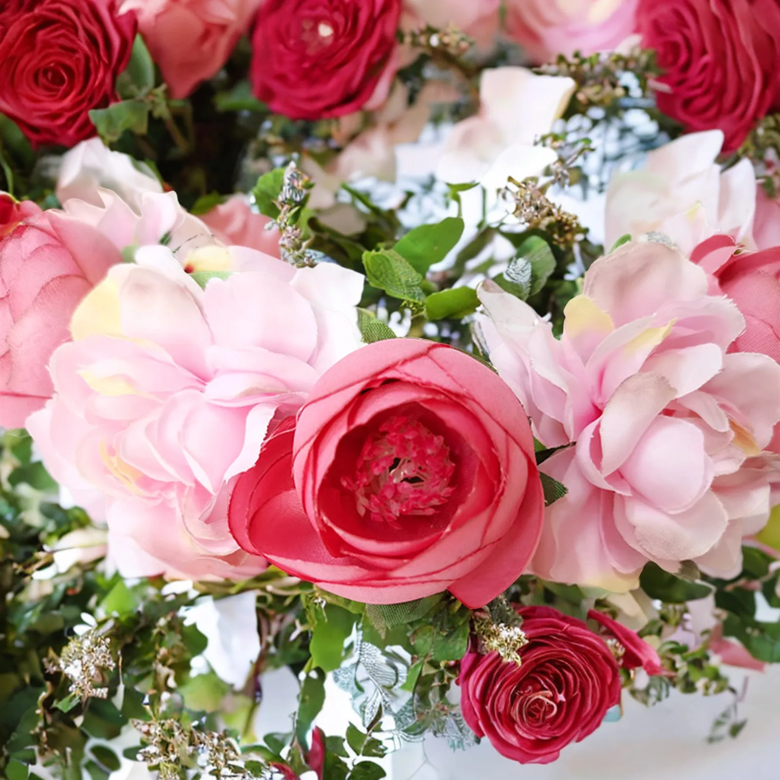 

Simulated Flower Wreath Handmade Silk Fake Flower Garland Photography Landscape Rose Ring Fairy Style Headwears Floral Crown