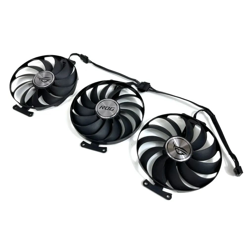 1SET ROG-STRIX-RTX 3060 TI、3070 TI GPU FAN，For ASUS ROG-STRIX-RTX 3060 TI、3070、3070 TI、3080、3090 Video card cooling fan