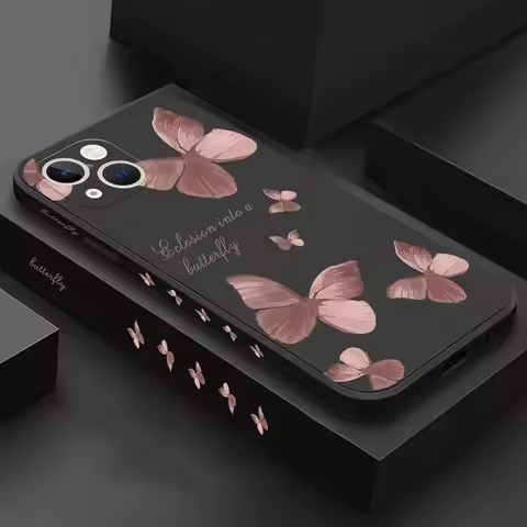 Butterfly Flower Case For Samsung Galaxy A56 A35 A55 A34 A54 A33 A53 S25 S24 S23 Ultra S22 Plus S21 FE Note 20 Shockproof Cover