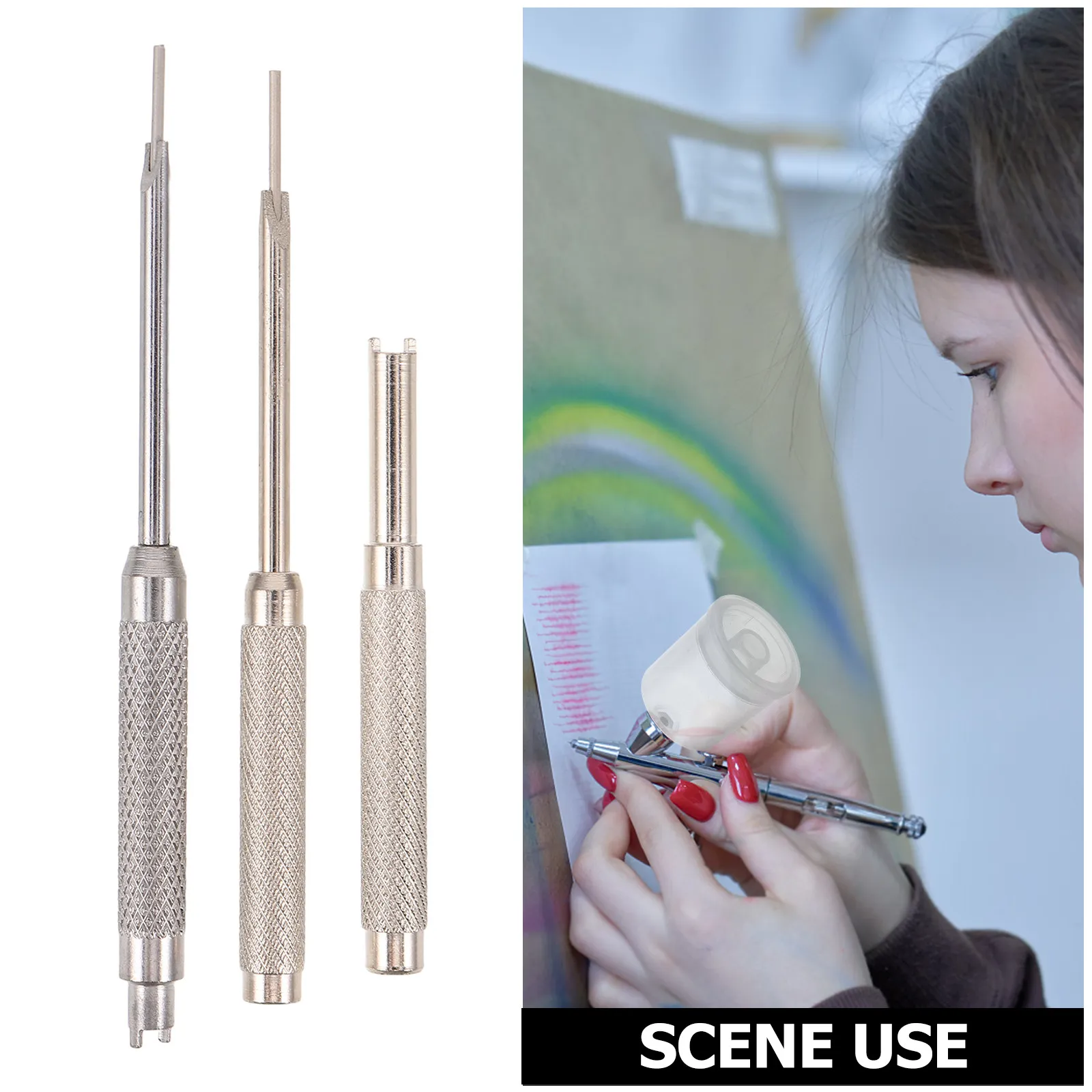 3Pcs Airbrush Cleaning Tools Quick Connect Fittings Spray Paint Sprayer Cleaner Kit Air Inlet Connector Repair Maintenance Set