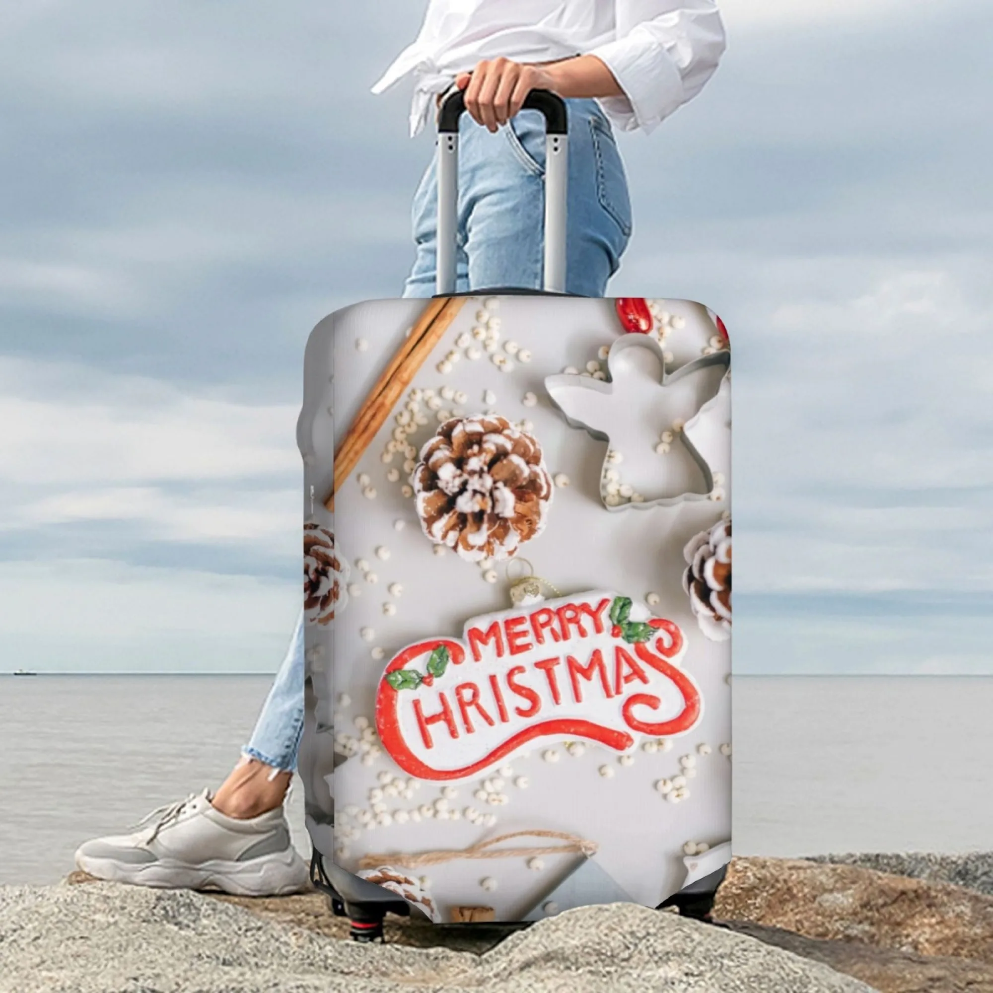 

Custom image/Name/Logo Suitcase Cover Travel Accessories Any color Protective cover Dust Cover Thanksgiving Halloween Christmas