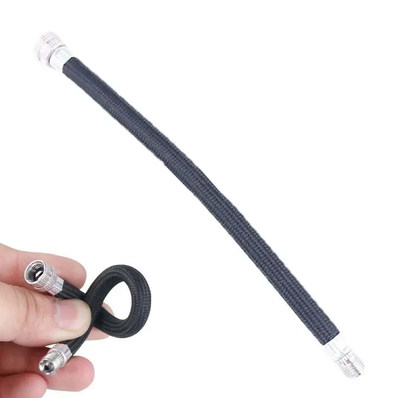 Tube d'extension de pompe de vélo Schrader avec raccords en laiton pour poussette, tuyau de gonflage de vélo de montagne