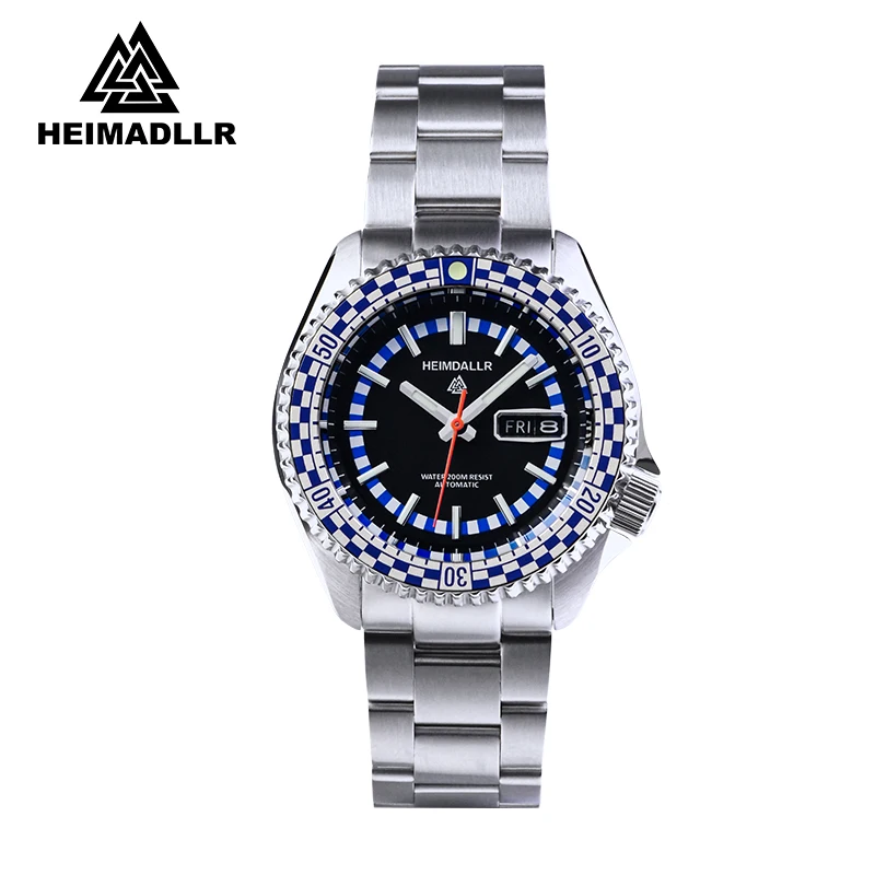 HEIMDALLR Watch Solid Stainless Steel SKX007/009 Watch Aluminum Bezel Sapphire Suitable For NH36 Automatic Movement Dive watch