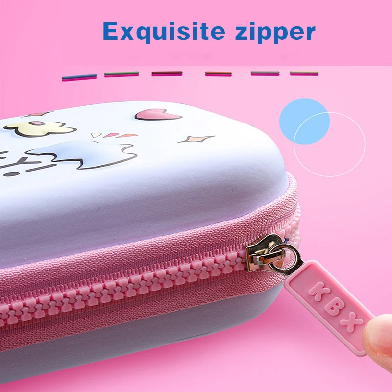 3D Pencil Case Kawaii Cartoon Large Capacity Soft Waterproof Cover  Creative Multi-functional School Supplies Stationery Box