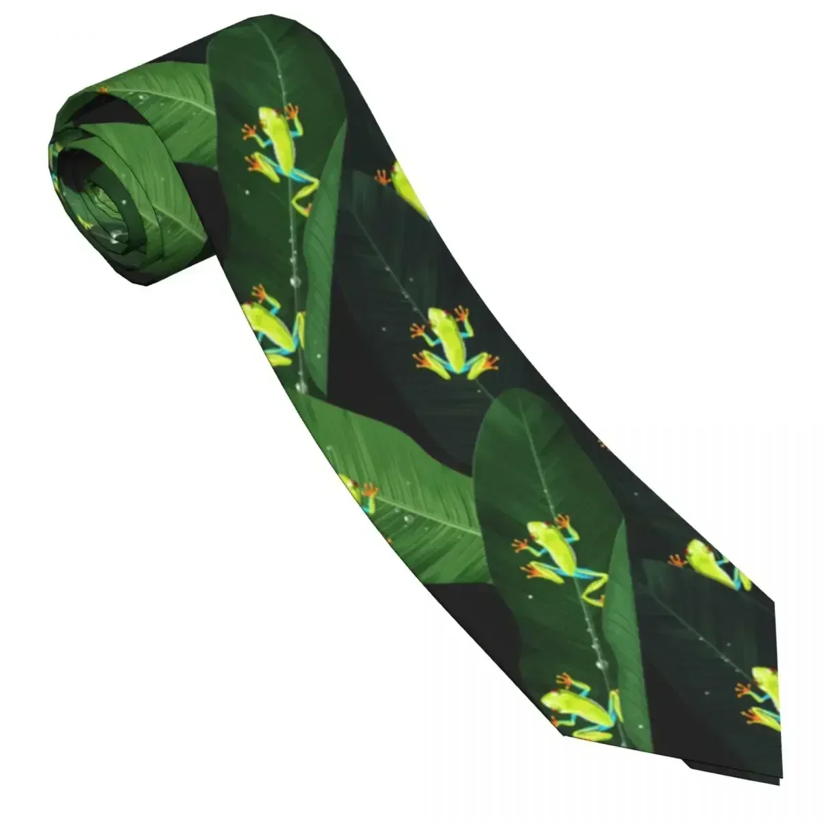 Frogs and Palm Leaf Tie for Men and Women, Gravata, Acessórios de vestuário