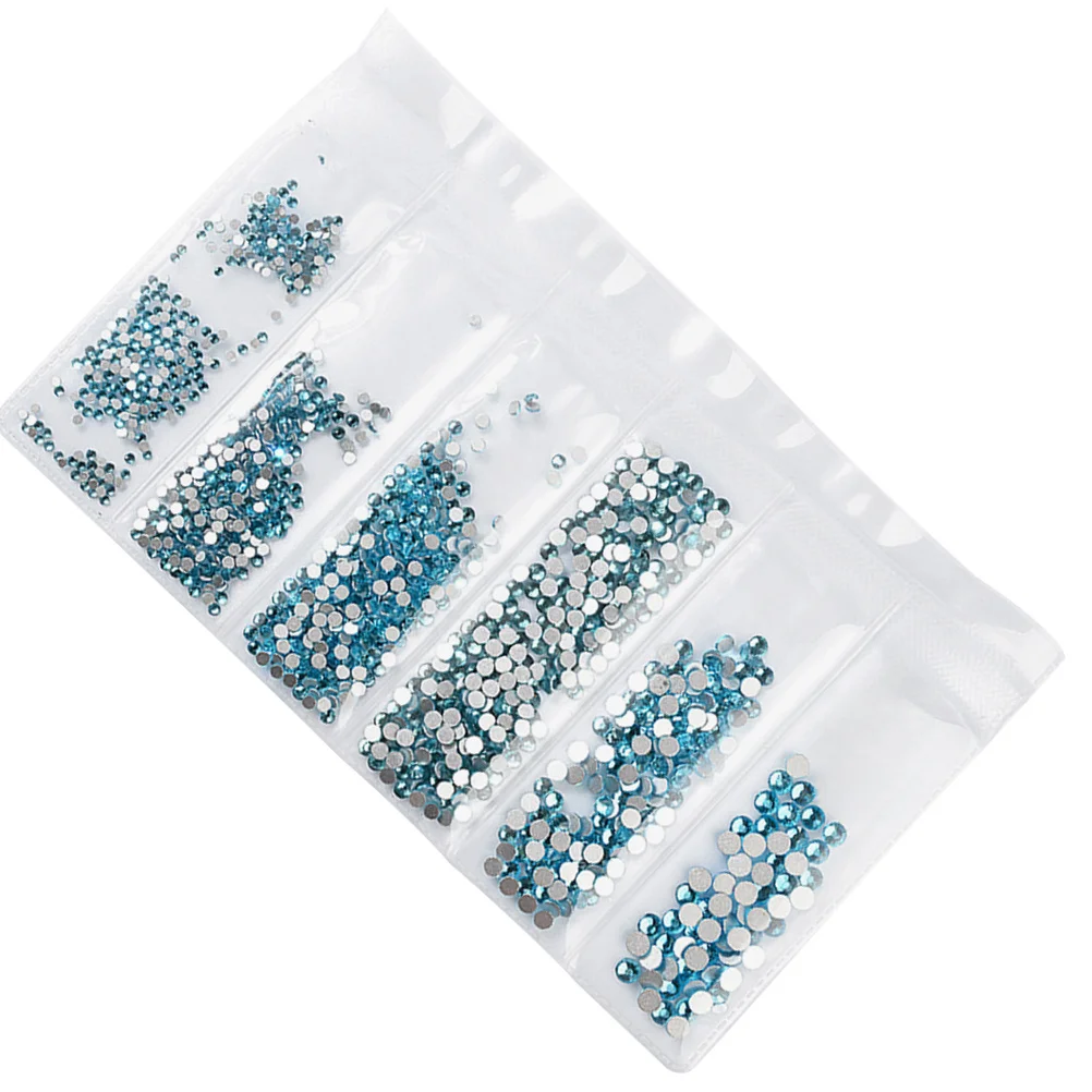1364pcs Water Drill Decorations Sky-Blue Diy Manicure Supplies For Women Nail Art Rhinestones Accessories Nail Art Ornament