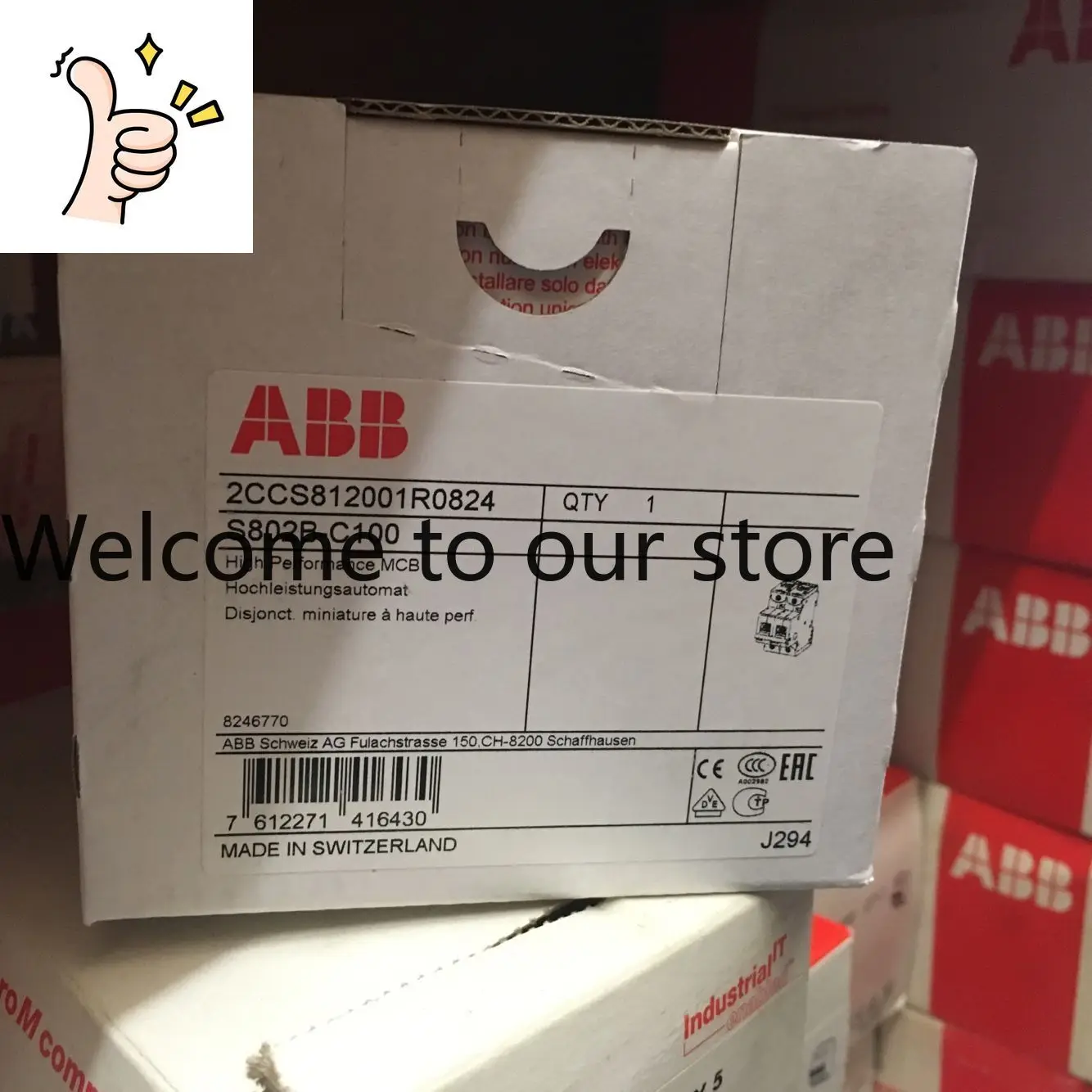 [New Original And Genuine] ABB High Breaking Miniature Circuit Breaker, S803S-B100/S803S-C100