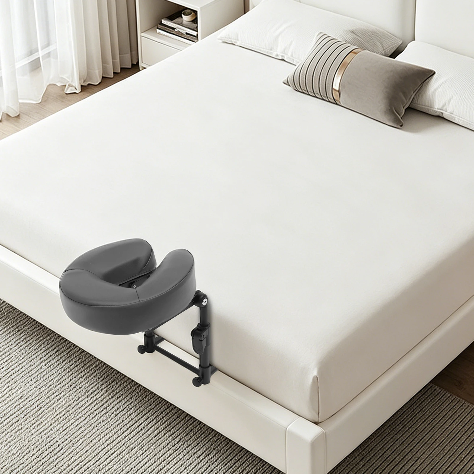 Oreiller de massage réglable pour le visage, repose-tête en mousse à mémoire de forme en forme de U, oreiller pliable pour table de massage, pour matelas de 14 à 45 cm