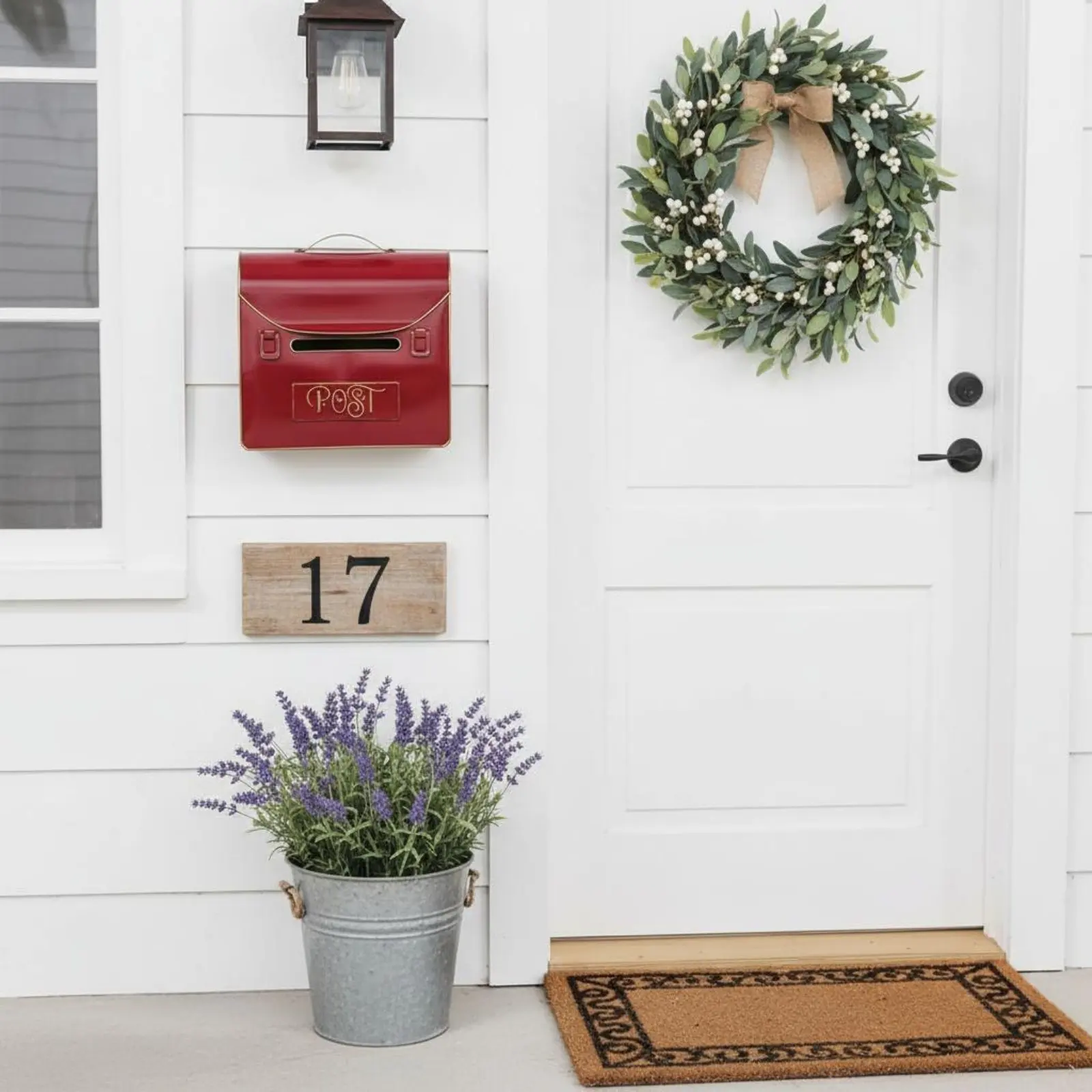 Vintage Wall Mount Mailbox Weather Resistant Vintage Wall Mailbox Antique Metal Mail Receptacle Lockable Farmhouse & Design Mail