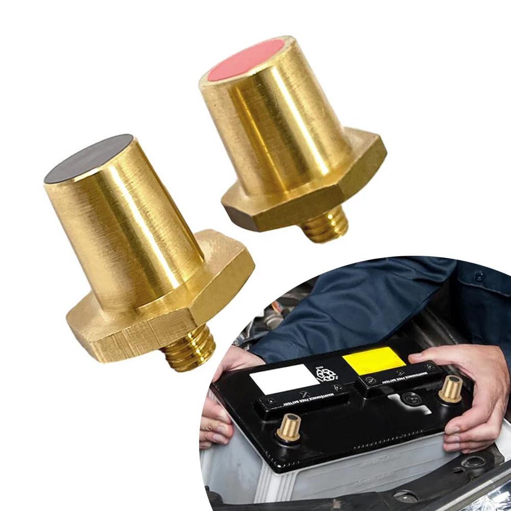 Battery Installation As Shown In The Picture Brass Battery Pole Robust for Design Safe Power Transmission Excellent Conductivity
