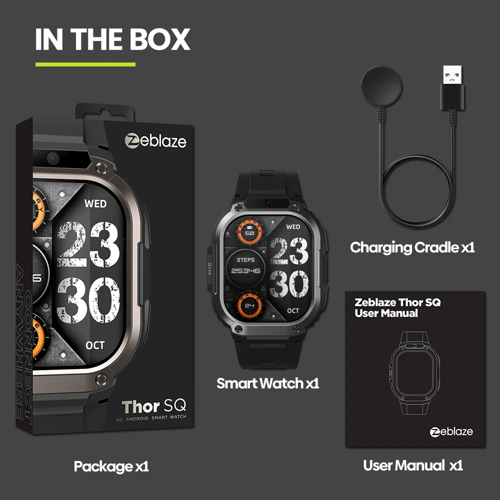 Zeblaze Thor SQ Android OS 4G LTE Smart Watch 2GB 16GB SC8541E Quad Core Men Smartwatch 2.13\