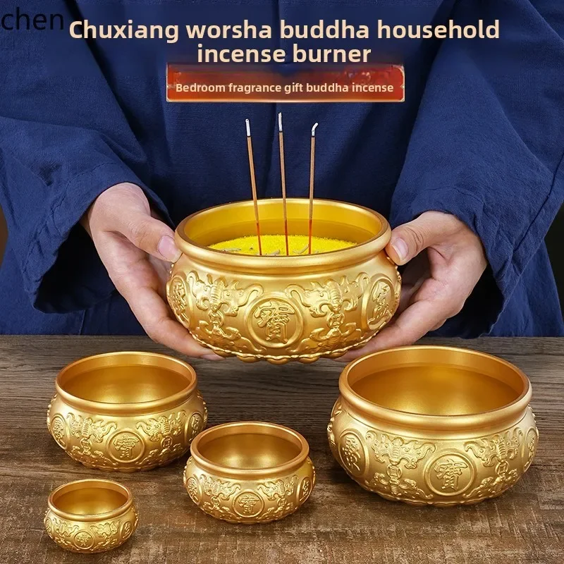 FX-27   pure brass, incense offering to the God of Wealth, special Buddha incense inserting incense, indoor  burner cornucopia