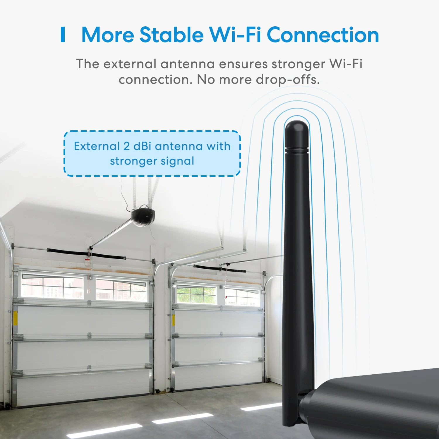 Imagem -02 - Meross Abridor de Porta de Garagem Inteligente com Antena Externa até Portas Única ue Eua au uk Versão Apoio Homekit Alexa Google Casa