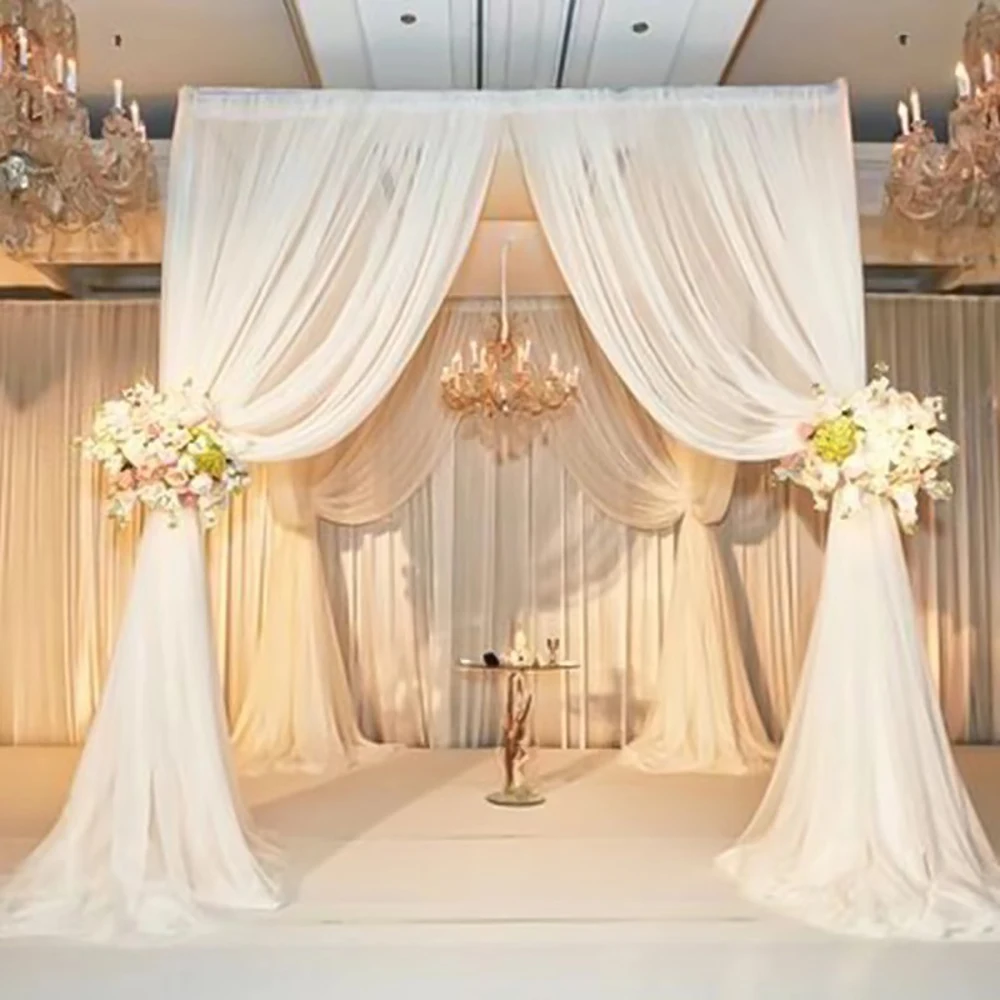 Wedding Ceremony Backdrop Drapes Curtains Adjustable Pipe And Drape Backdrop Stand