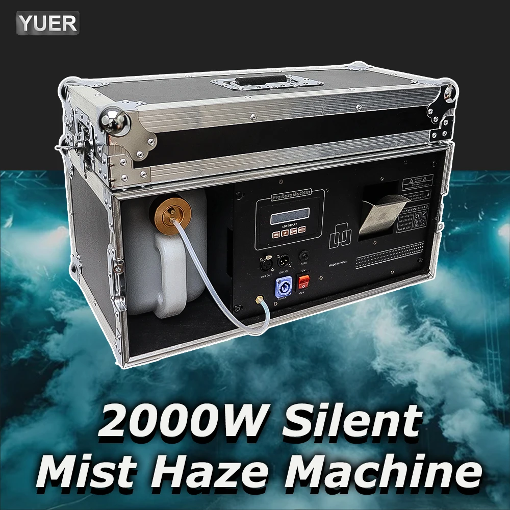 Nebelmaschine 2000W Nebel- und Dunstmaschine mit Flightcase-Paket Geräuscharme Rauchmaschine Bühnenbeleuchtungseffekt DJ Club Hochzeit Party DMX