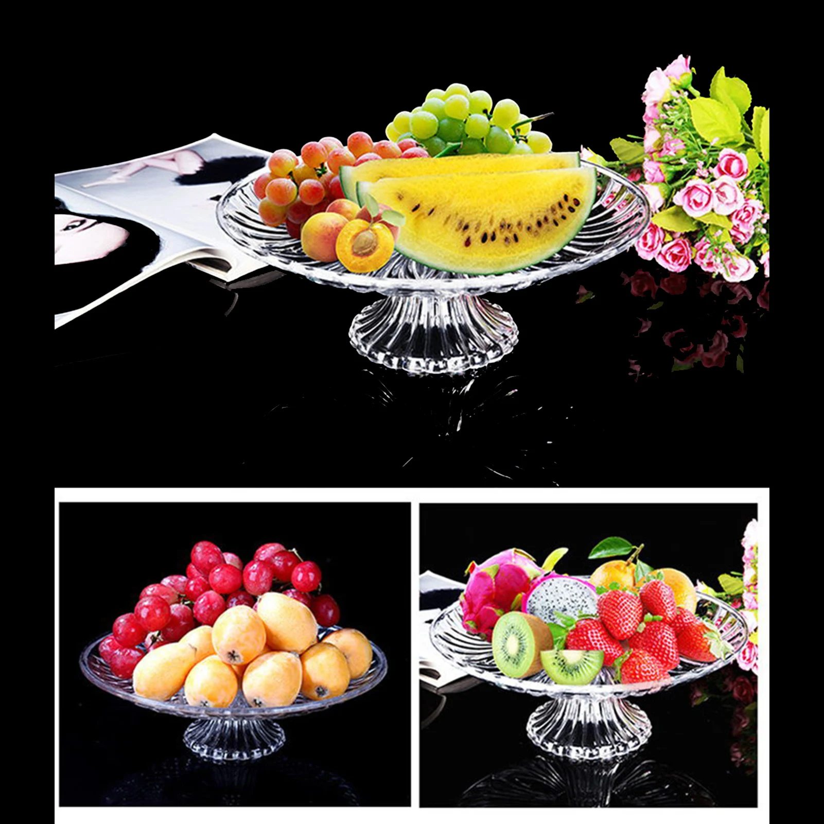 15 سنتيمتر أطباق الوجبات الخفيفة الفاكهة كب كيك حامل عرض طبق الغذاء الصف أطباق تقديم آمنة لحفلات أعياد الميلاد حفلات الزفاف استحمام الطفل