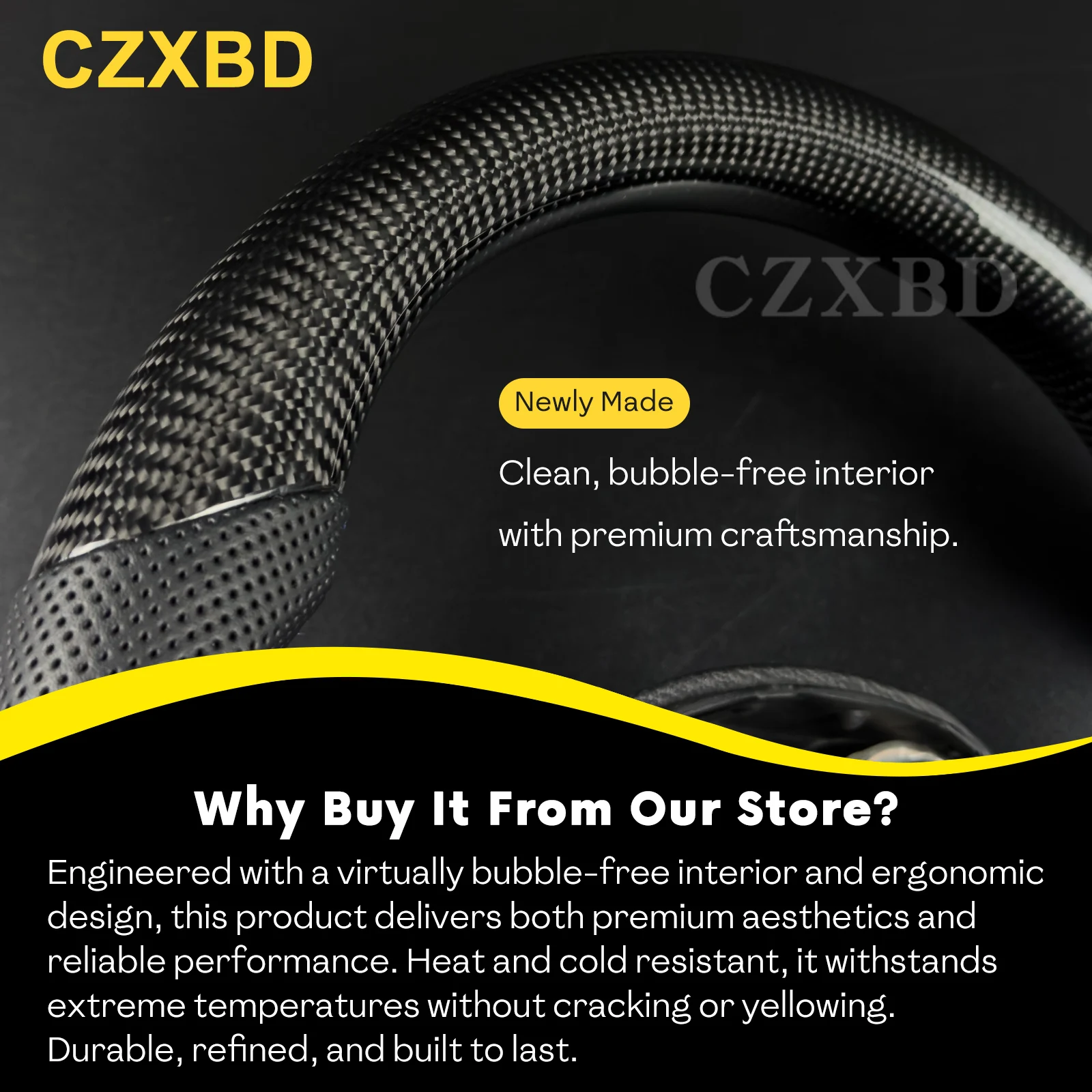 For BMW X3 X5 E83 E53 Real Carbon Steering Wheel High Quality Leather Customized